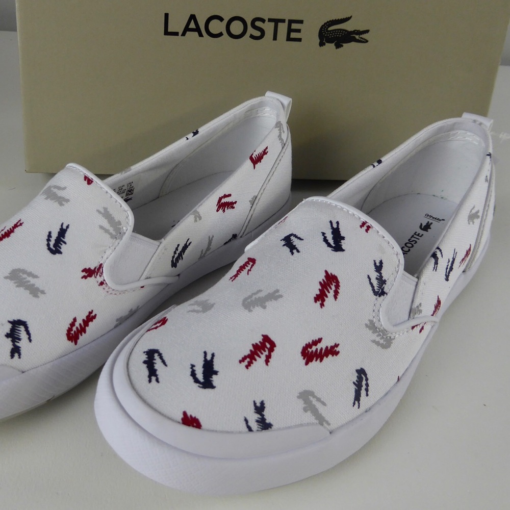 Lacoste Lancelle Slip On Scribble Gator Sneakers